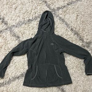 The North Face grey full zip hoodie size medium